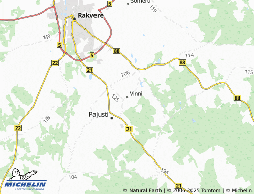 MICHELIN Vinni map - ViaMichelin