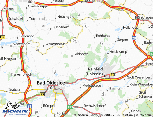 MICHELIN Schüttenkaten map - ViaMichelin