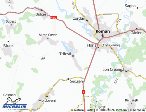 Mapa MICHELIN Trifești - ViaMichelin