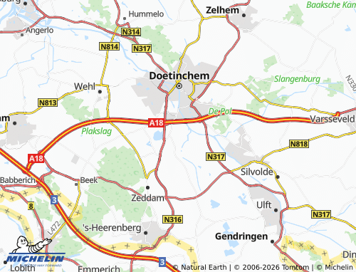 Mapa MICHELIN Wijnbergen - ViaMichelin