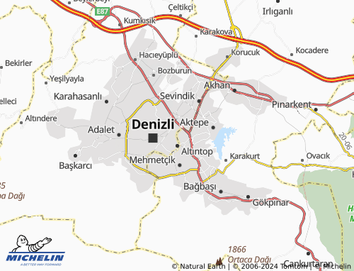 MICHELIN Pamukkale map - ViaMichelin