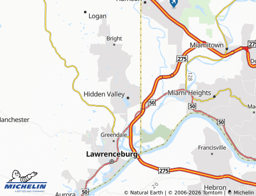 Mappa MICHELIN Hidden Valley - ViaMichelin