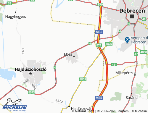 MICHELIN Ebes map - ViaMichelin