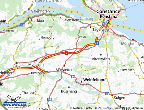 Carte MICHELIN Ütwilen - ViaMichelin
