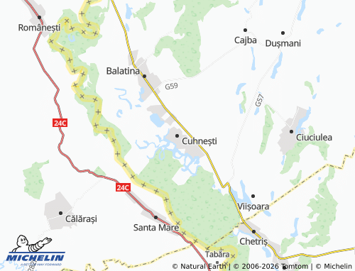 MICHELIN Cuhnești map - ViaMichelin