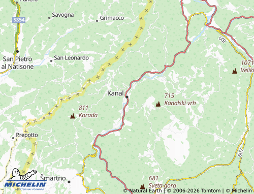 Mapa MICHELIN Kanal - ViaMichelin