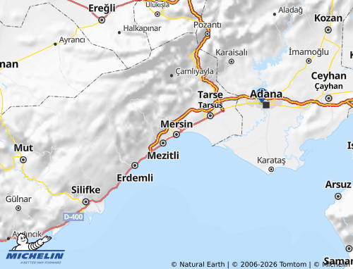 Kaart MICHELIN Mersin - ViaMichelin