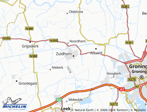 Mapa MICHELIN Zuidhorn - ViaMichelin