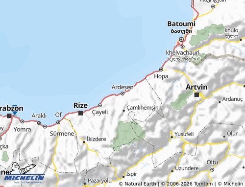 MICHELIN Ardeşen map - ViaMichelin