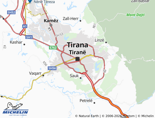 Mapa MICHELIN Tirana - ViaMichelin
