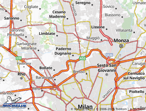 Carte MICHELIN Paderno Dugnano - ViaMichelin