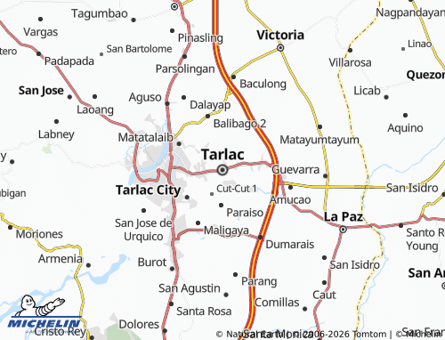 MICHELIN Tarlac map - ViaMichelin
