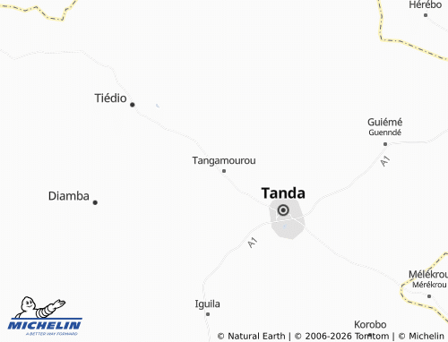 MICHELIN-Landkarte Tangamourou - ViaMichelin