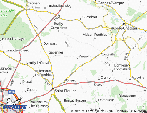 Carte MICHELIN Yvrencheux - ViaMichelin