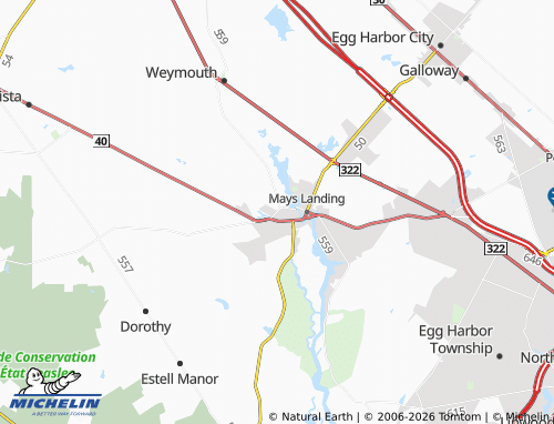Mappa MICHELIN Harding Lakes - ViaMichelin