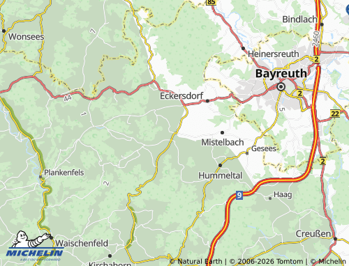 MICHELIN Mistelgau map - ViaMichelin