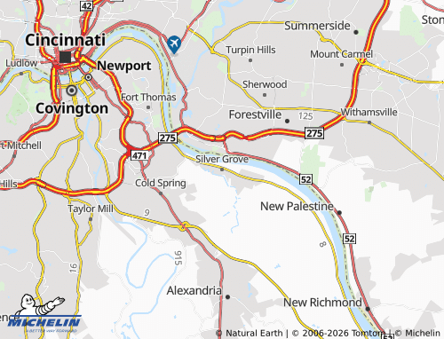 Mappa MICHELIN Silver Grove - ViaMichelin
