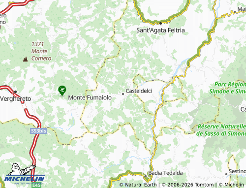 MICHELIN Casteldelci map - ViaMichelin