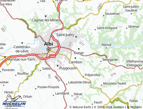 MICHELIN-Landkarte Grèzes - ViaMichelin