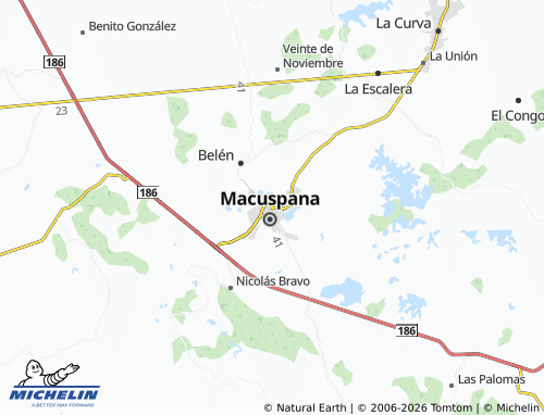 MICHELIN-Landkarte Macuspana Centro - ViaMichelin