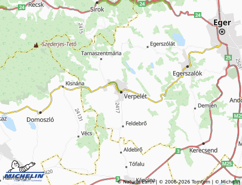 Mapa MICHELIN Verpelét - ViaMichelin