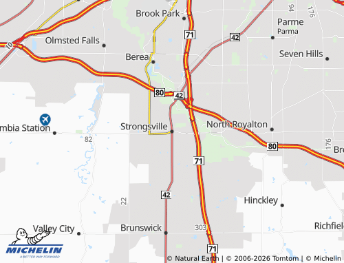 Carte MICHELIN Strongsville - ViaMichelin