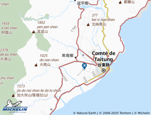MICHELIN Beinan Township map - ViaMichelin