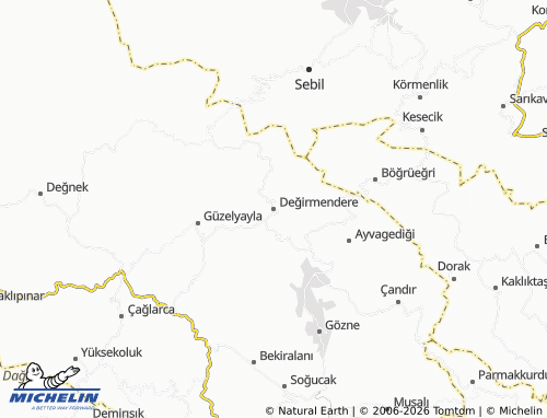 MICHELIN-Landkarte Değirmendere - ViaMichelin