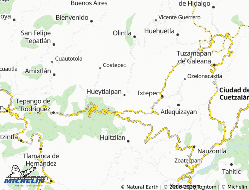 Mappa MICHELIN Hueytlalpan - ViaMichelin