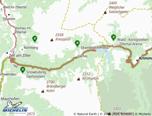 Mappa MICHELIN Gerlos - ViaMichelin