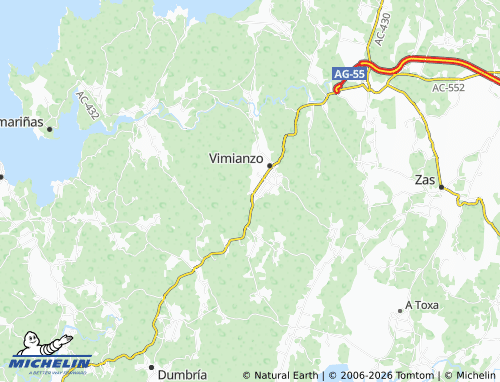 MICHELIN Cambeda Outeiro map - ViaMichelin