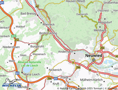 MICHELIN-Landkarte Namedy - ViaMichelin