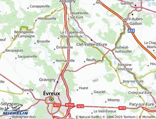 MICHELIN Dardez map - ViaMichelin