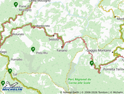 Kaart MICHELIN Fanano - ViaMichelin