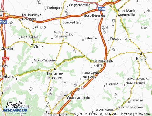 Mapa MICHELIN Saint-Germain-sous-Cailly - ViaMichelin