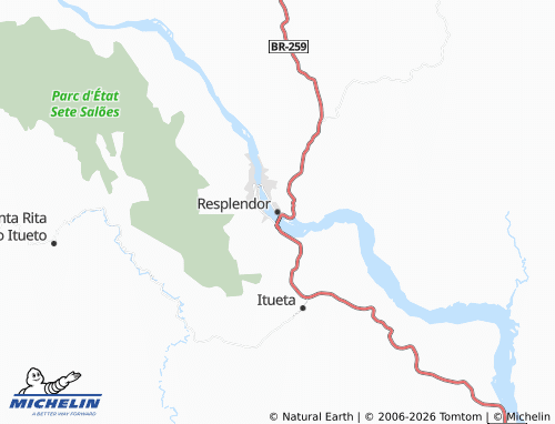 MICHELIN Resplendor map - ViaMichelin