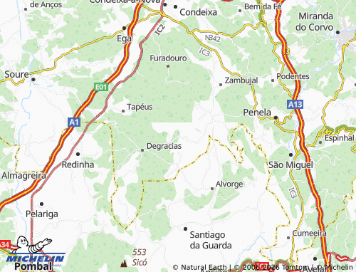 Mapa MICHELIN Vale Centeio - ViaMichelin