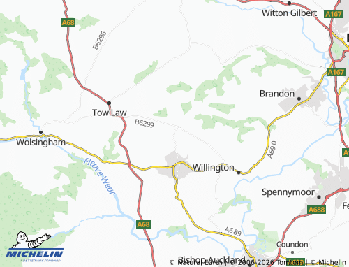 MICHELIN Billy Row map - ViaMichelin