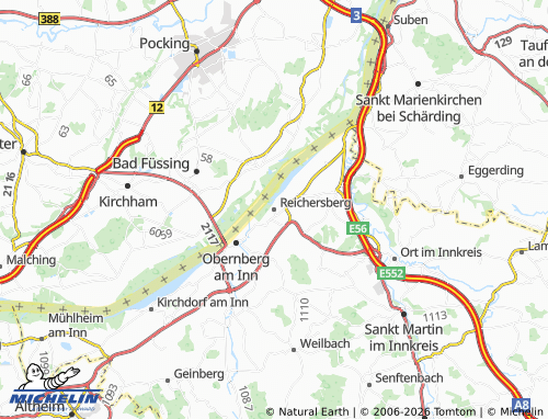 MICHELIN Reichersberg map - ViaMichelin