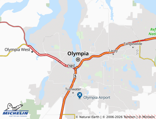 Mapa MICHELIN Olympia - ViaMichelin