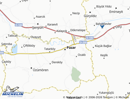 MICHELIN Pazar map - ViaMichelin