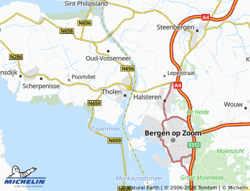 Carte MICHELIN Tholen - ViaMichelin