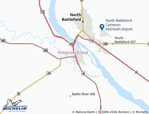Mapa MICHELIN Battleford - ViaMichelin