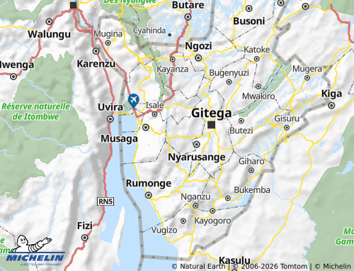 Mapa MICHELIN Rusaka - ViaMichelin