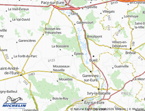 MICHELIN Épieds map - ViaMichelin