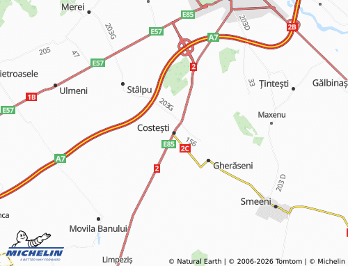 Mappa MICHELIN Costești - ViaMichelin