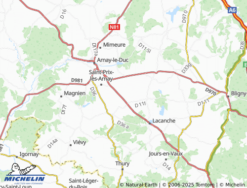 MICHELIN Mercey map - ViaMichelin