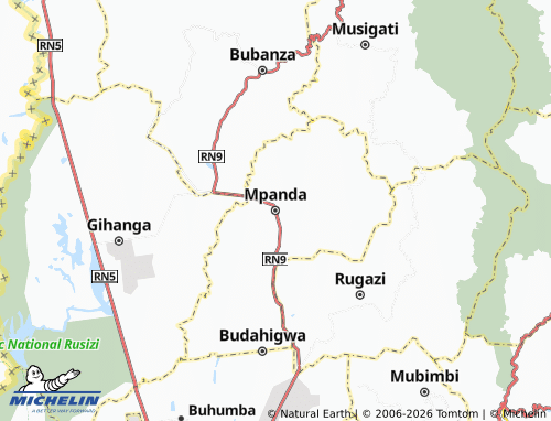MICHELIN Mpanda map - ViaMichelin