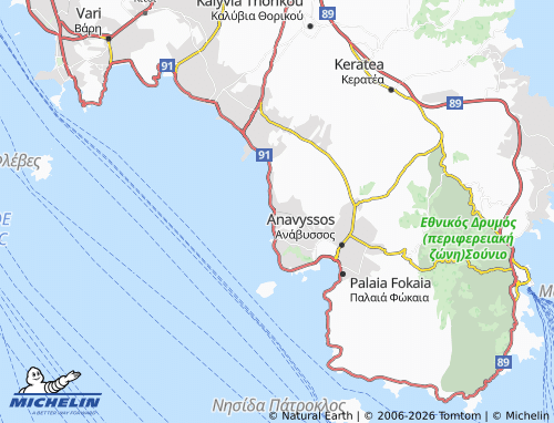 Mapa MICHELIN Saronida - ViaMichelin