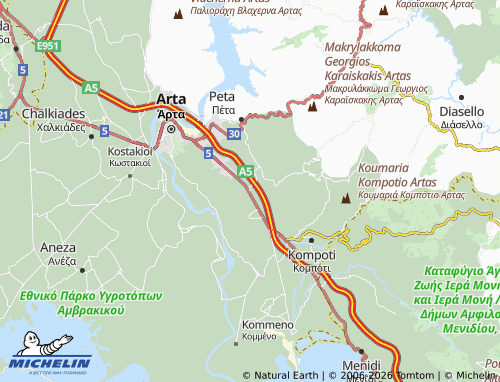 Mapa MICHELIN Amfithea - ViaMichelin